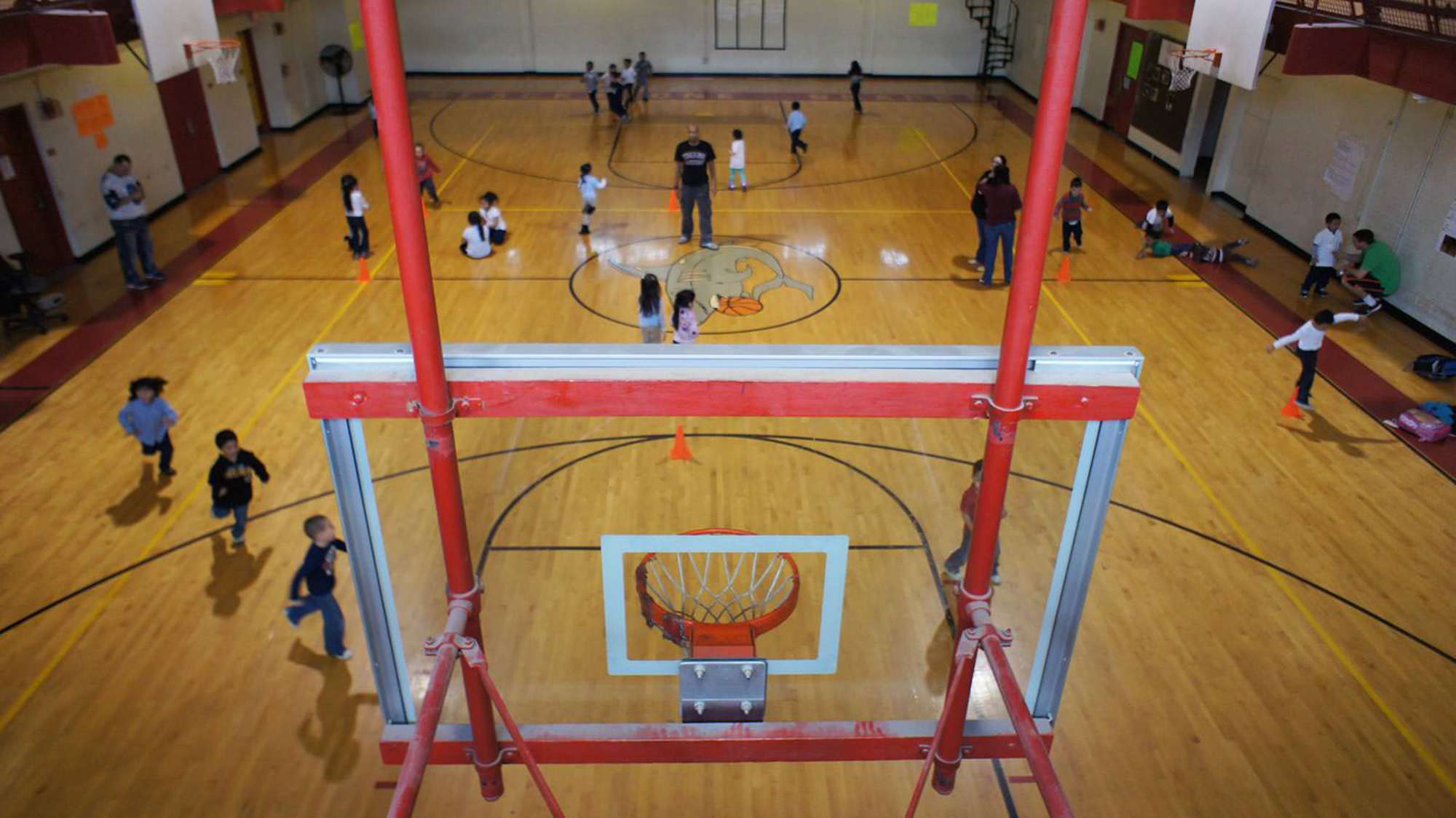 The Blackstone Community Center Gym from the upper level